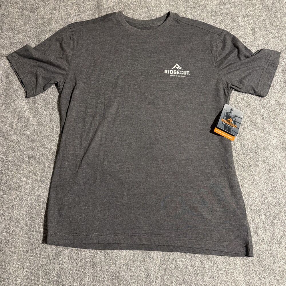 Ridgecut Toughwear T-Shirt Mens Size Large Gray Short Sleeve Pullover NEW NWT
